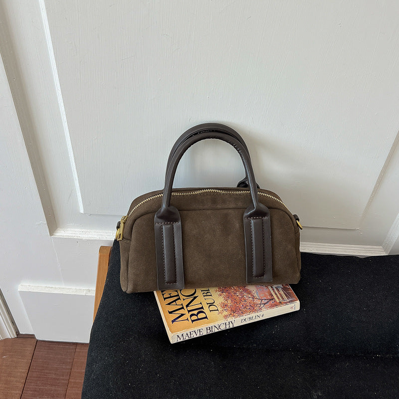 Trendy Faux Suede Boston Crossbody Bag 6W10BBG2477