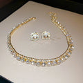 Elegant Geometry Rhinestone Choker Necklace 6W6JNC956