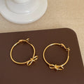 Bowknot Twisted Hoop Earrings - DippedShop Wholesale - #0819
