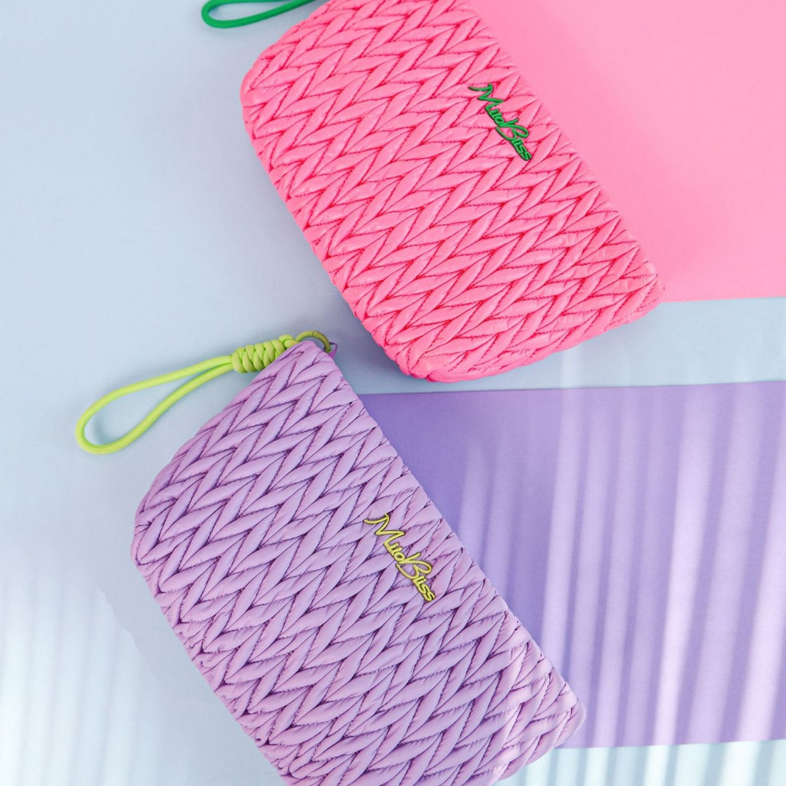 Cute Color Block Padded Large Cpacity Make Up Bag DPB2421