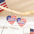 Stylish USA Flag Bowknot Pendant Hook Earring 8ZA6JER184L
