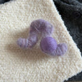 Sweet Plush Felt Ball Small Hair Claw 6W6HCP1652
