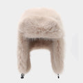 Fashion Solid Color Fuzzy Faux Fur Trapper Hat 6W6HAT530