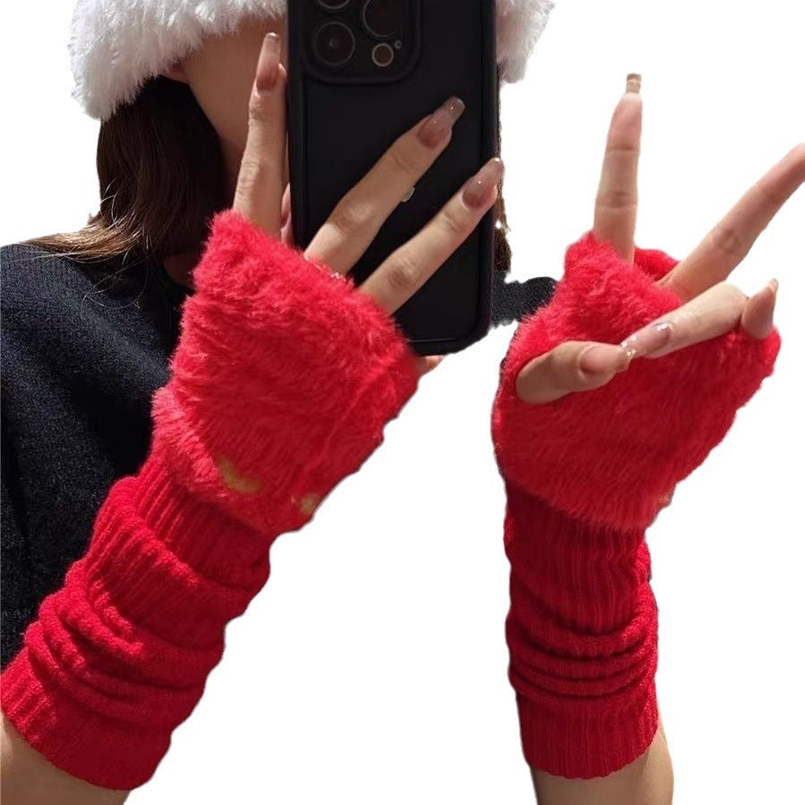 Knitted Fingerless Arm Warmers - DippedShop Wholesale - #2675