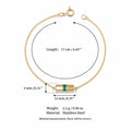 Trendy Gold Plated Zirconia Chain Bracelet 6W6JBR331