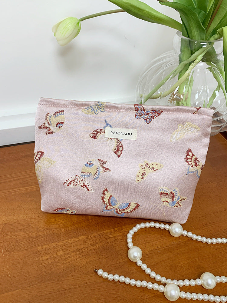 Butterfly Jacquard Travel Toiletry Cosmetic Bag MK2BW6W10BOB399