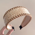 Straw Woven Wide Headband - DippedShop Wholesale - #1187