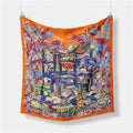 Tropical Jungle Silk Scarf - DippedShop Wholesale - #4883