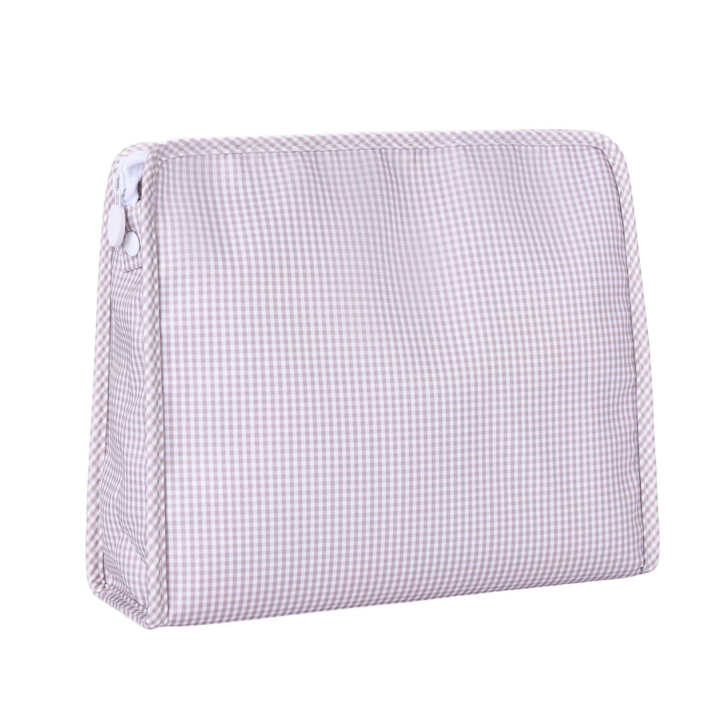Minimalist Plaid Pattern Large Capacity Cosmetic Bag 6C5CO279