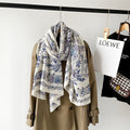 Floral Cotton Linen Scarf - DippedShop Wholesale - #5955
