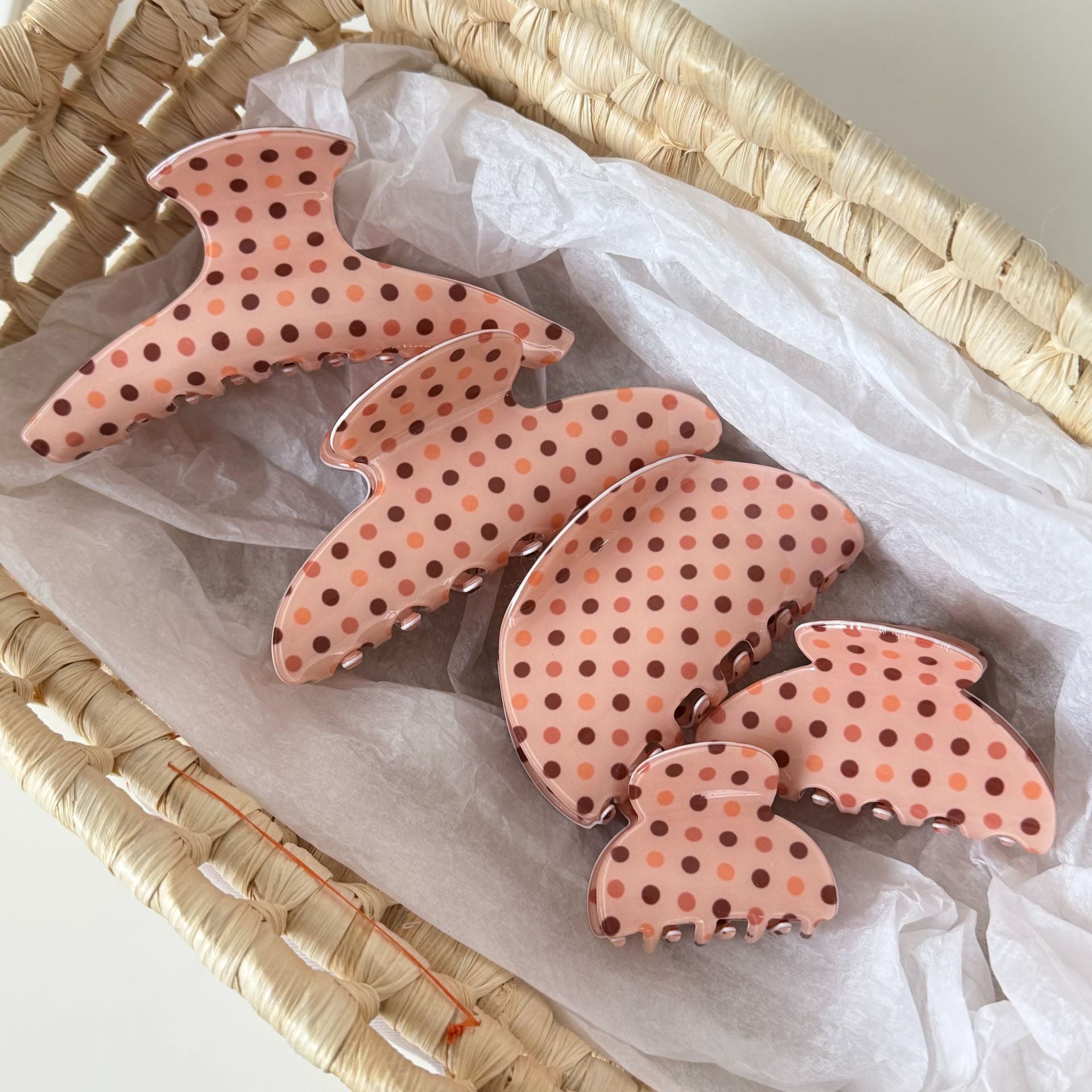 Minimalist Polka Dot Hair Claw - DippedShop Wholesale - #6643