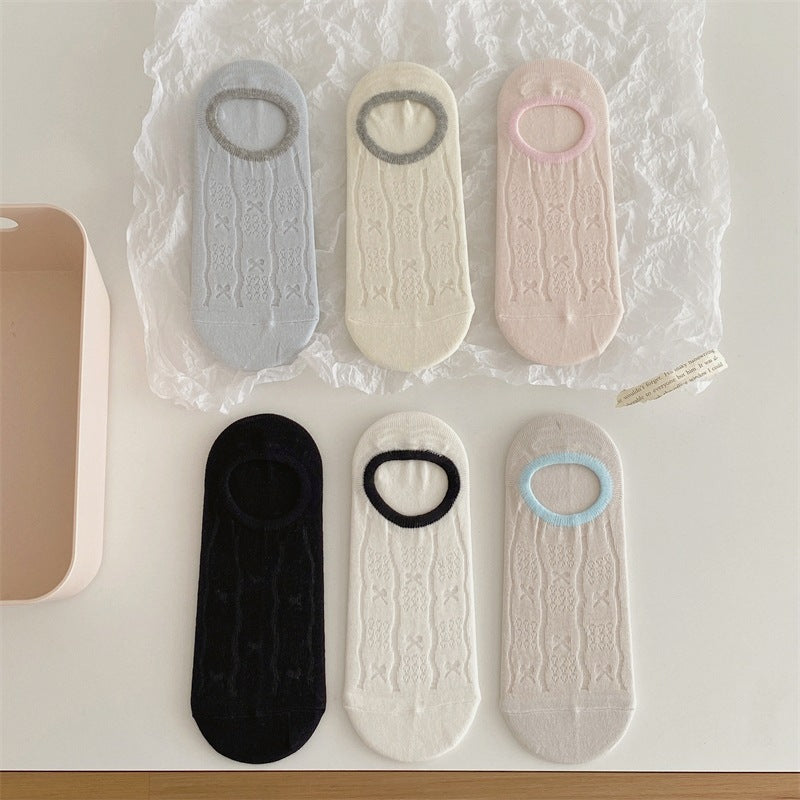 Bow Mesh Ankle Socks - DippedShop Wholesale - #7731