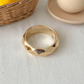 Chunky Gold Plated Irregular Statement Open Bracelet 6W6JBR582