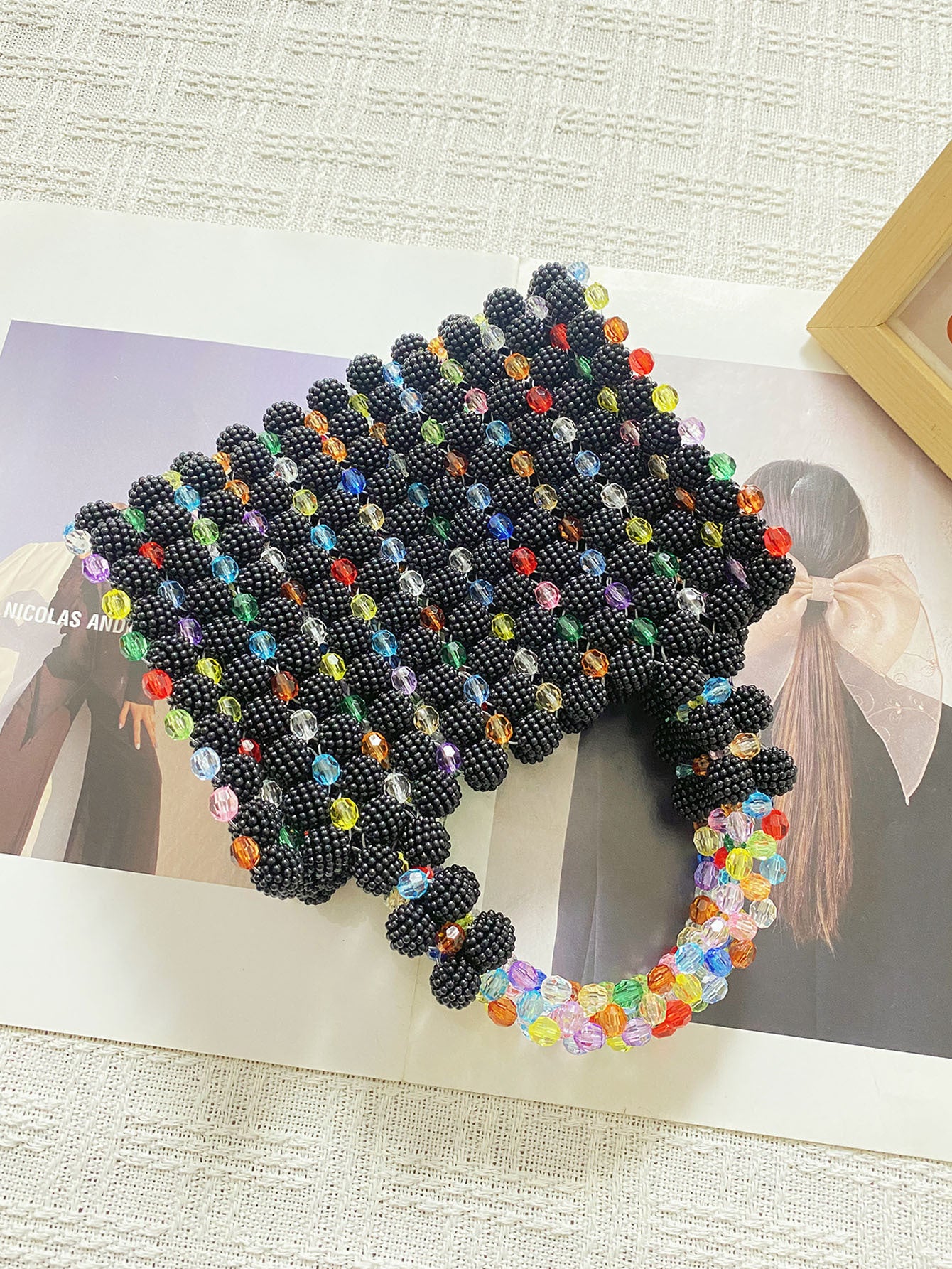 Vintage Pearl Beaded Tote - DippedShop Wholesale - #4211