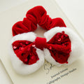 Cute Red Sequins Bowknot Velet Hair Scrunchie 6W6HSR436