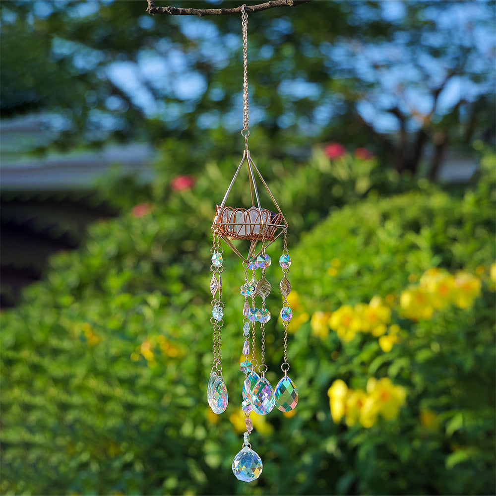Gold Crystal Suncatcher Pendant - DippedShop Wholesale - #2835