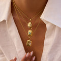 Trendy Oval Pendant Photo Locket Necklace 6W6JNC405L