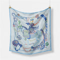 Abstract Silk Square Scarf - DippedShop Wholesale - #9443