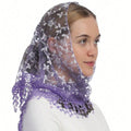 Solid Color Floral Lace Triangle Veil Head Scarf MK2BK6W6HHS23