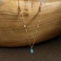 Elegant Resin Teardrop Pendant Choker Necklace 6W6JNC1057