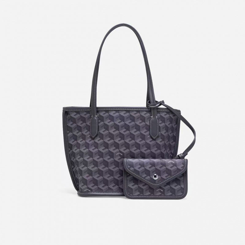 Simple Color Block Large Capacity Tote Bag 6W10BBG1978