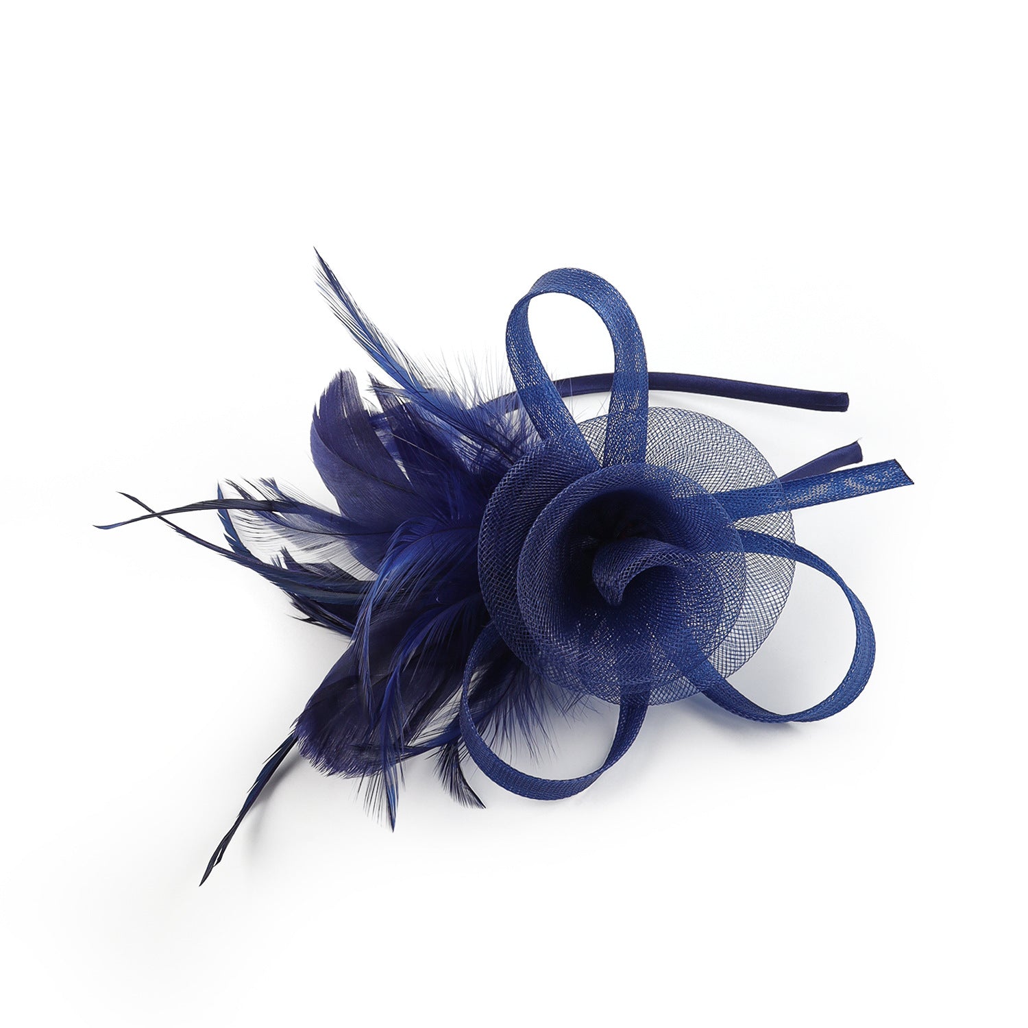 Flower Feather Fascinator Headband - DippedShop Wholesale - #7635