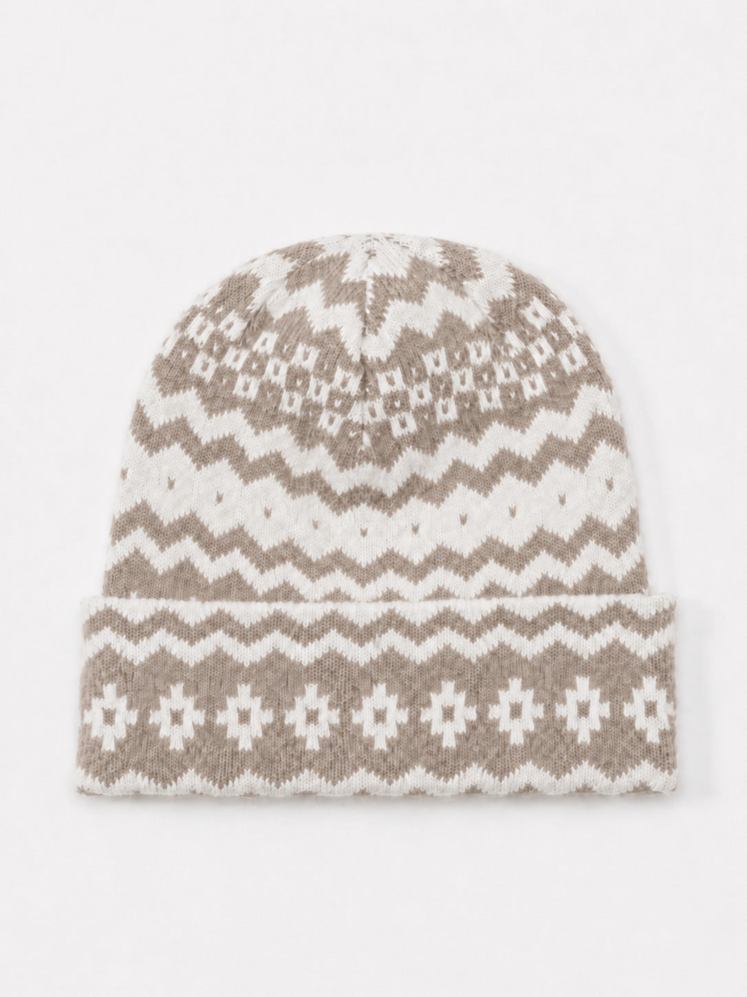 Vintage Fair Isle Warm Knit Beanie Hat 6W6HAT646