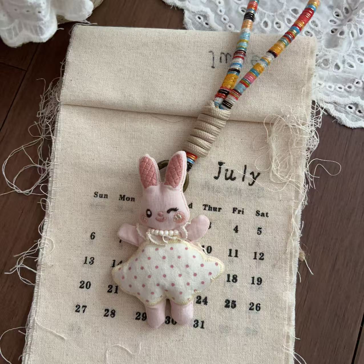 Cute Rabbit Doll Keychain Bag Charm 6W10BBC618