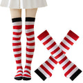 Cosplay Striped Thigh High Socks Arm Warmer Set 6W8FSO912