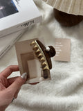 Elegant Pearl Color Block Acetate Hair Claw 8AS6HCP291L