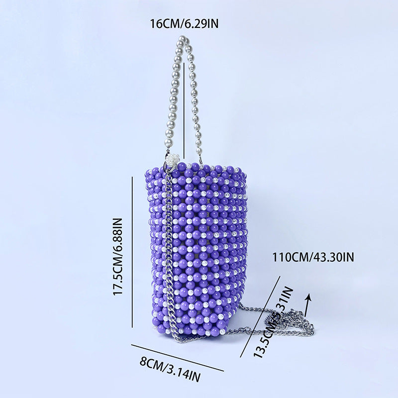 Handmade Pearl Beaded Handbag - DippedShop Wholesale - #4931