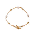 Gold Plated Pearl Bracelet - DippedShop Wholesale - #6323