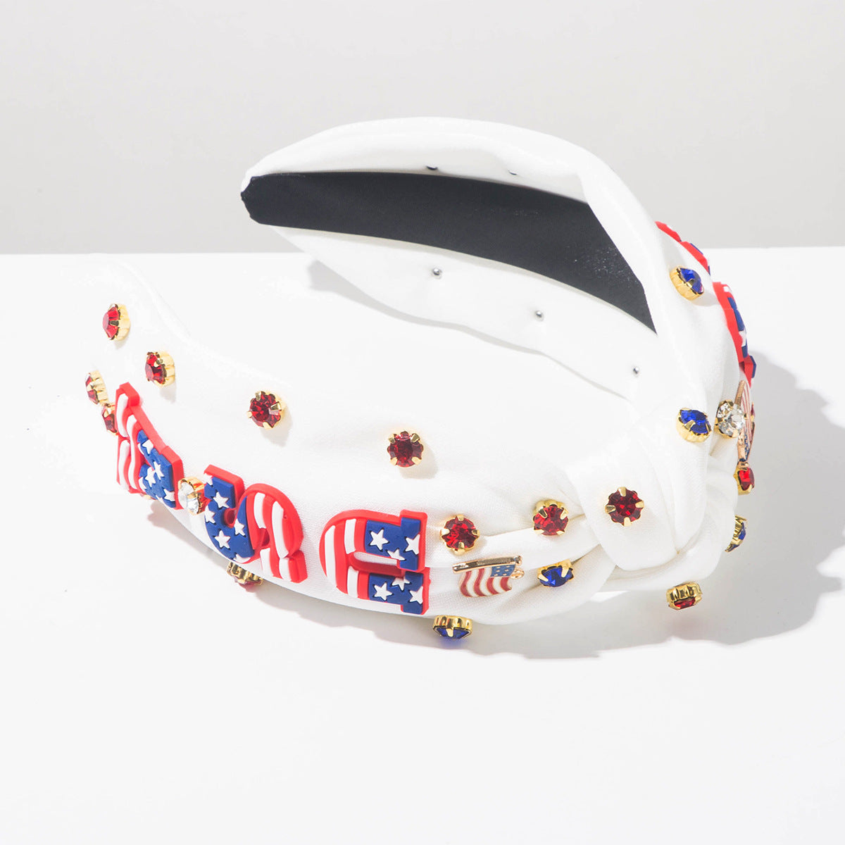 Solid Color USA Flag Patch Hair Band 8AS6HBD58T