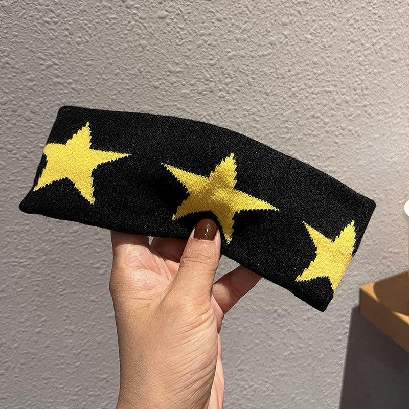 Star Print Knit Headband - DippedShop Wholesale - #7091