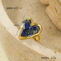 Elegant Crystal Heart Gold Pla - DippedShop Wholesale - #5683