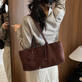 Simple Solid Color Suede Shoulder Bag 6W10BBG1871