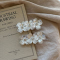 Sparkly Rhinestone Flower Duckbill Hair Clip 6W6HCP1676