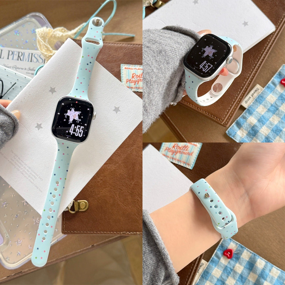 Colorful Polka Dots Silicone Watch Band 6W6JWA149