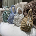 Hand-Woven Solid Handbag - DippedShop Wholesale - #2467