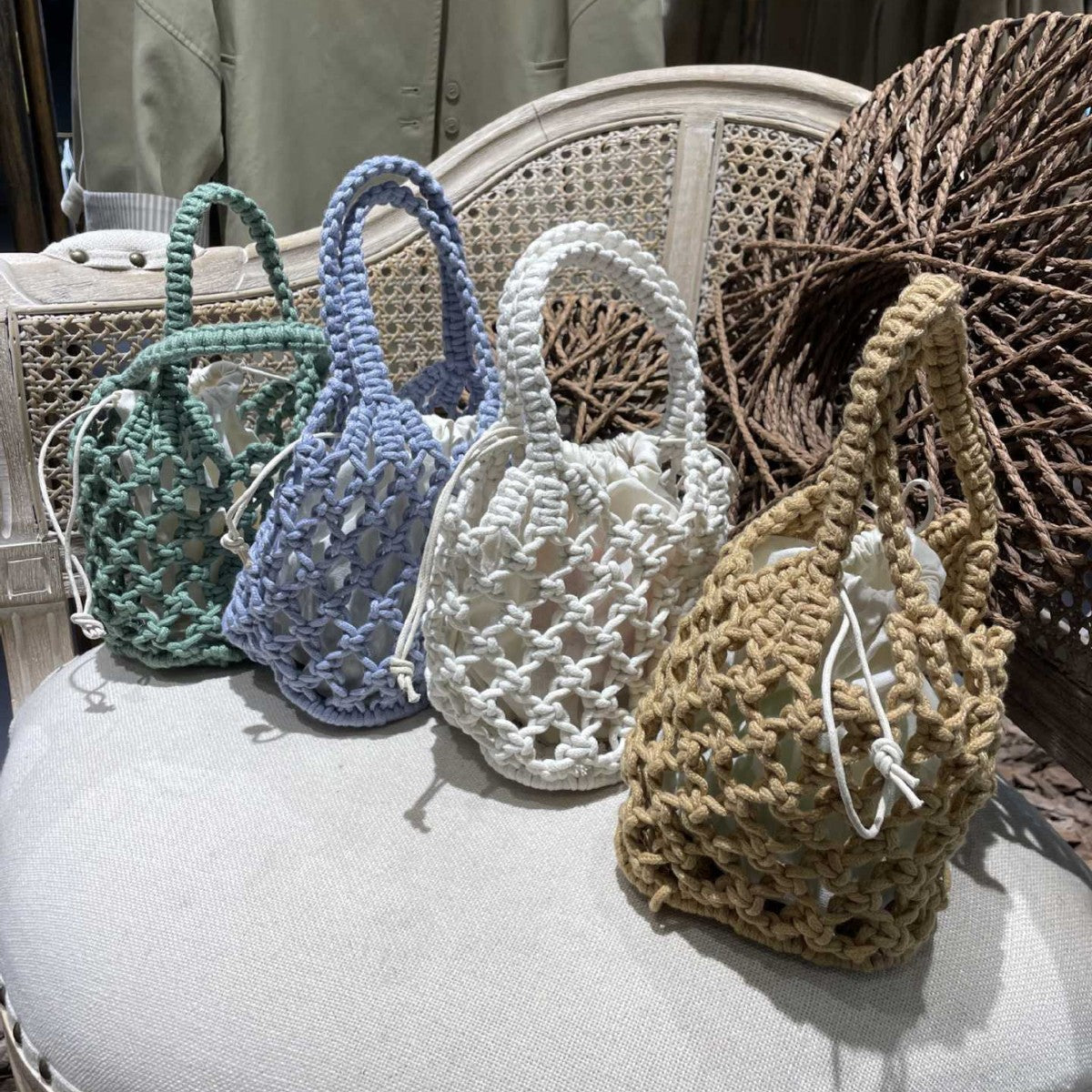 Hand-Woven Solid Handbag - DippedShop Wholesale - #2467