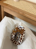 Trendy Bowknot Polka Dot Oval Hair Claw 6W6HCP1645
