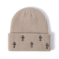 Punk Gothic Knitted Beanie Hat - DippedShop Wholesale - #0659