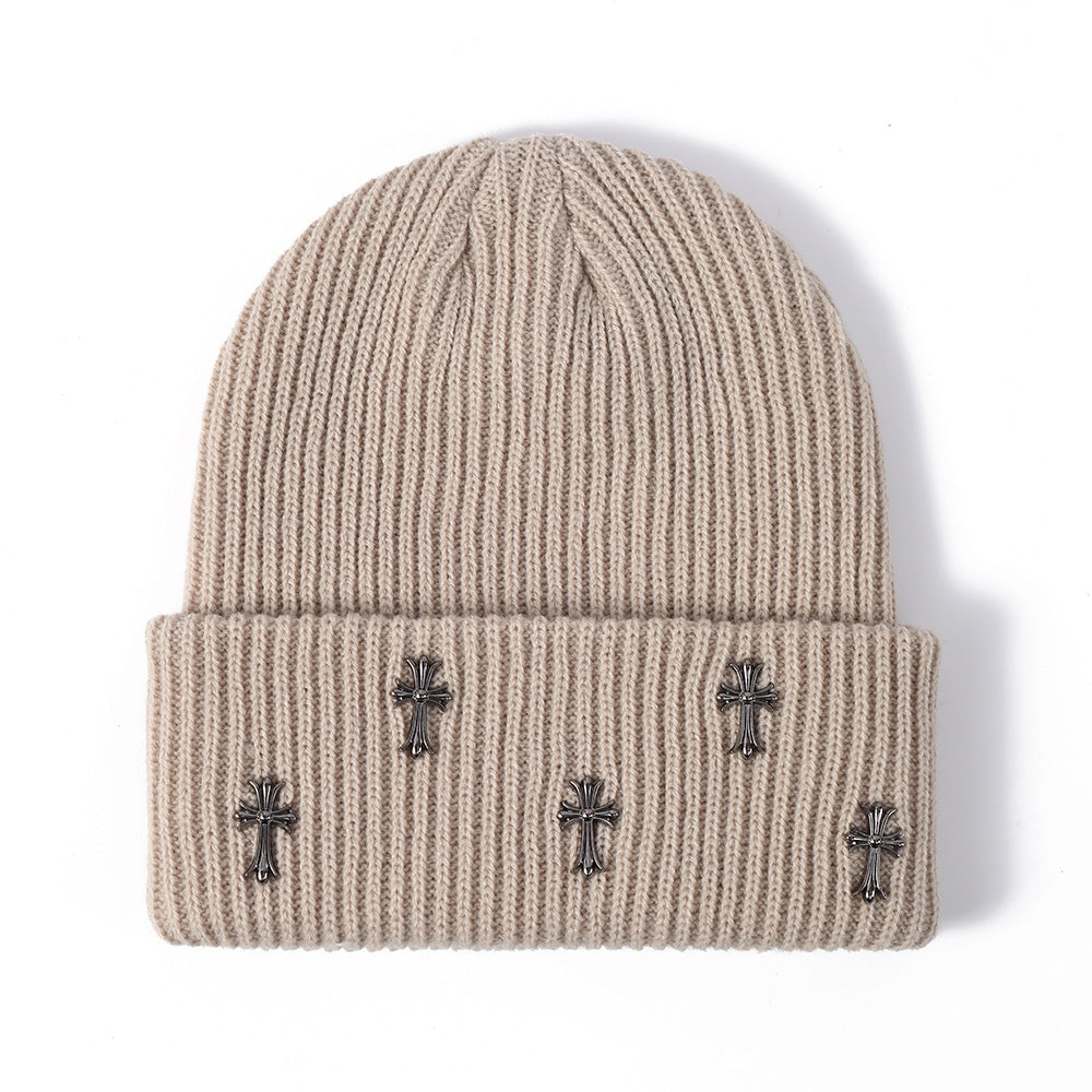Punk Gothic Knitted Beanie Hat - DippedShop Wholesale - #0659