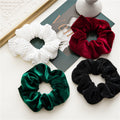 Simple Christmas Plaid Velvet Hair Scrunchie 6W6HSR438