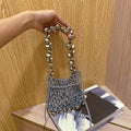 Stylish Hand Woven Hollow Bells Shoulder Bag 8CW6BBG513T