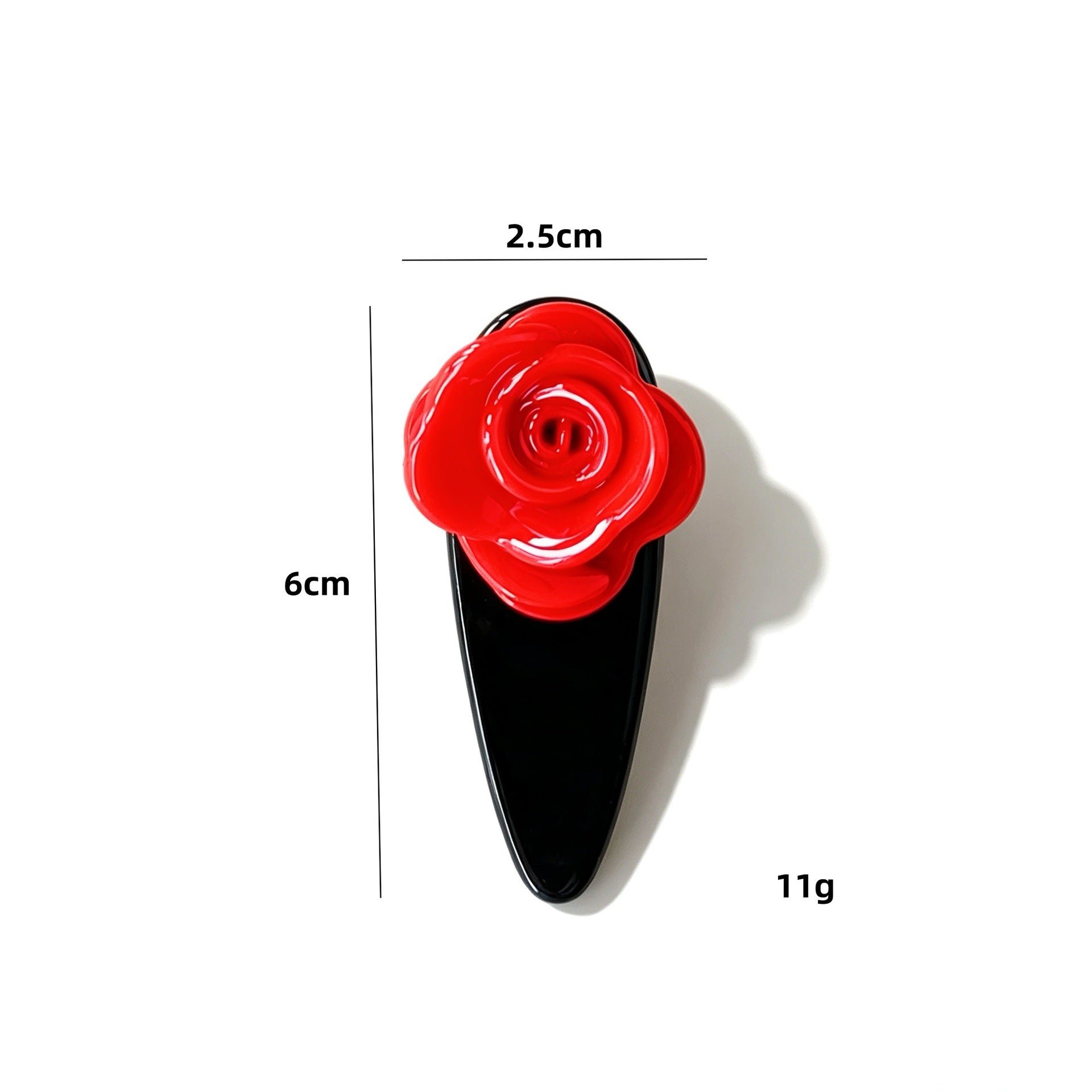 Vintage 3D Rose Flower Acetate Hair Clip 8AS6HCP313T