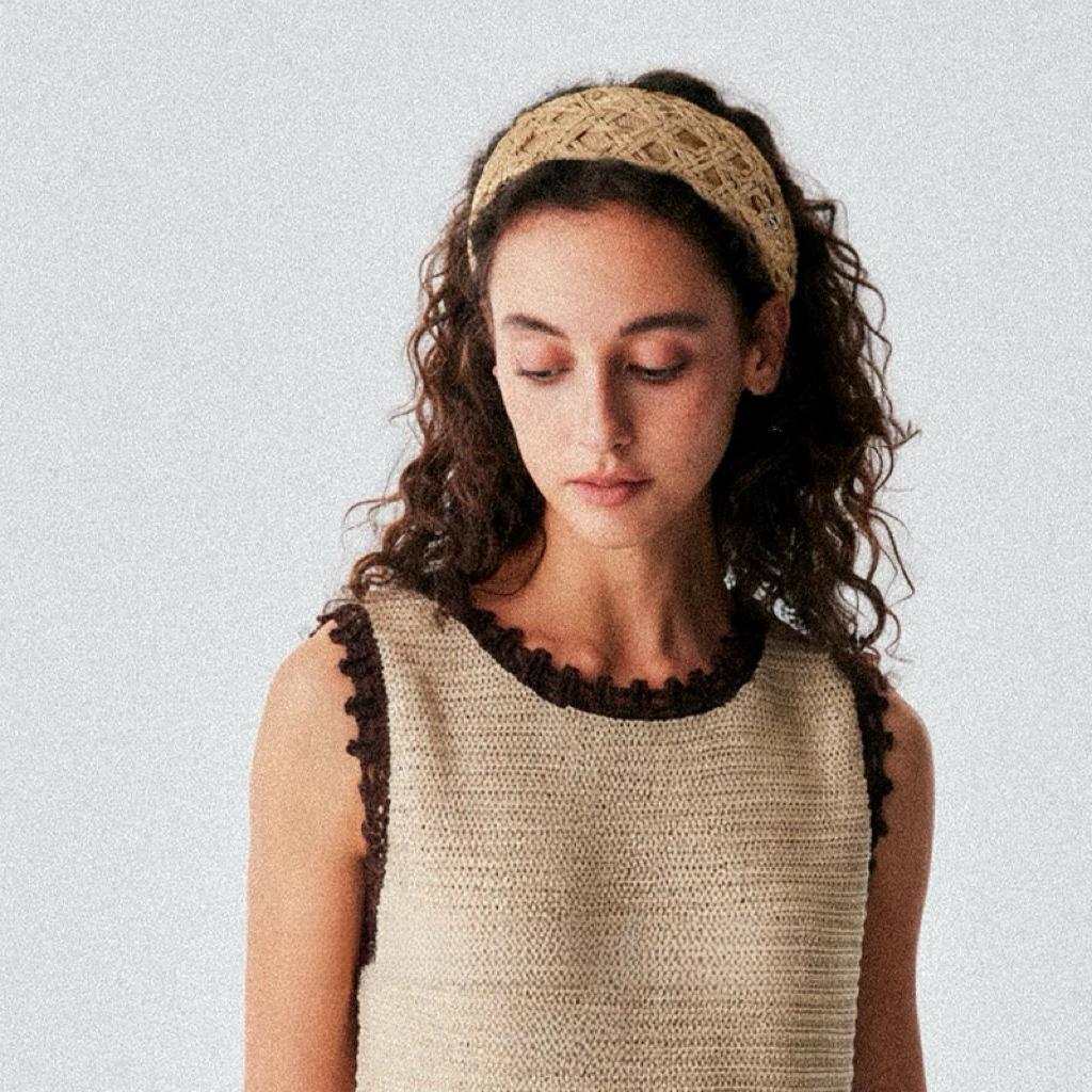 Stylish Handmade Straw Hollow Wide Headband MK2PIM6W6HBD71