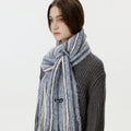 Stylish Color Block Striped Tassel Scarf 6W6NSW294
