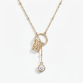 Sporty Style Cubic Zirconia Ball Pendnat Necklace 6W6JNC410L