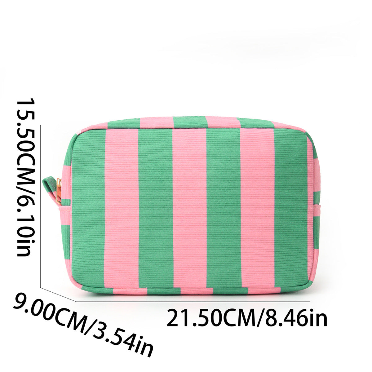 Simple Color Block Striped Portable Cosmetic Bag MK2BLW6C5CO24